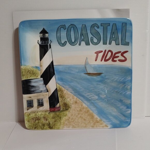 Kate McRostie - Certified International Dinner Plate - Coastal Tides - Picture 1 of 2